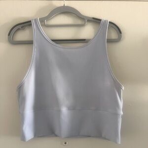 LULULEMON ribbed high neck cropped tank size 12